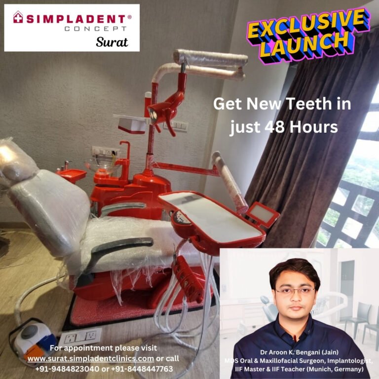 Simpladent Opens Advanced Dental Clinic in Surat, Headed by Dr. Aroon Bengani (Jain)- Pioneering Immediate Loading Dental Implants – “No Teeth to All Fixed Teeth in Just 48 Hours”