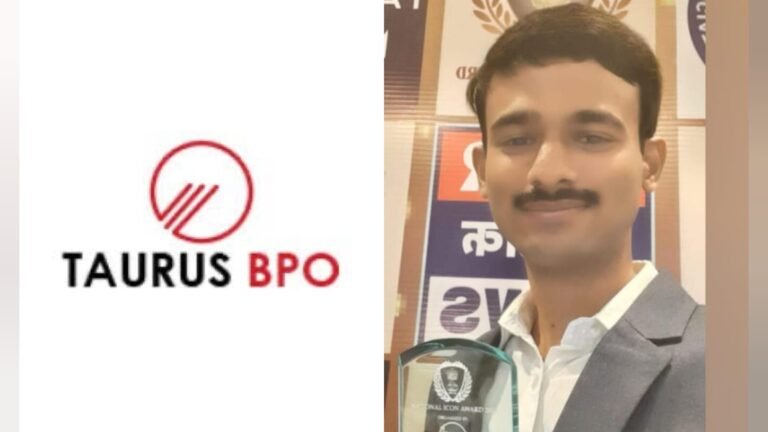 Tanish Chaurasia Honoured with National Icon Award Joins Taurus BPO Indore