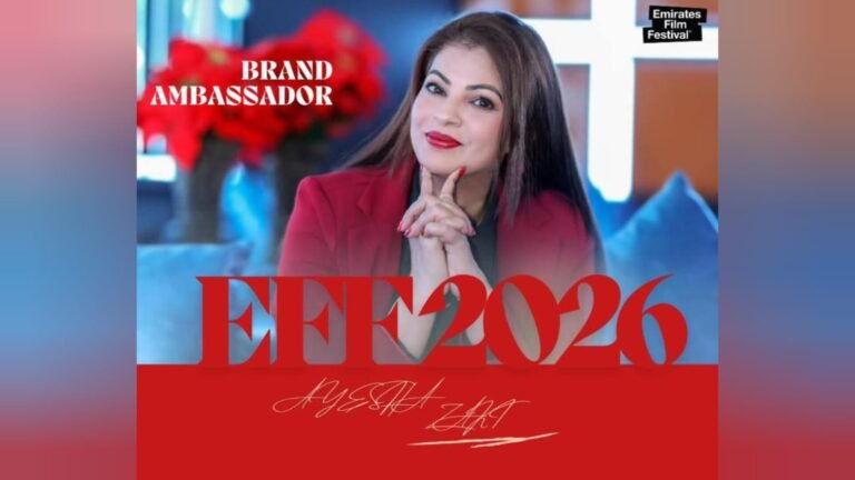Ayesha Zaki Appointed Brand Ambassador for Emirates Film Festival 2026