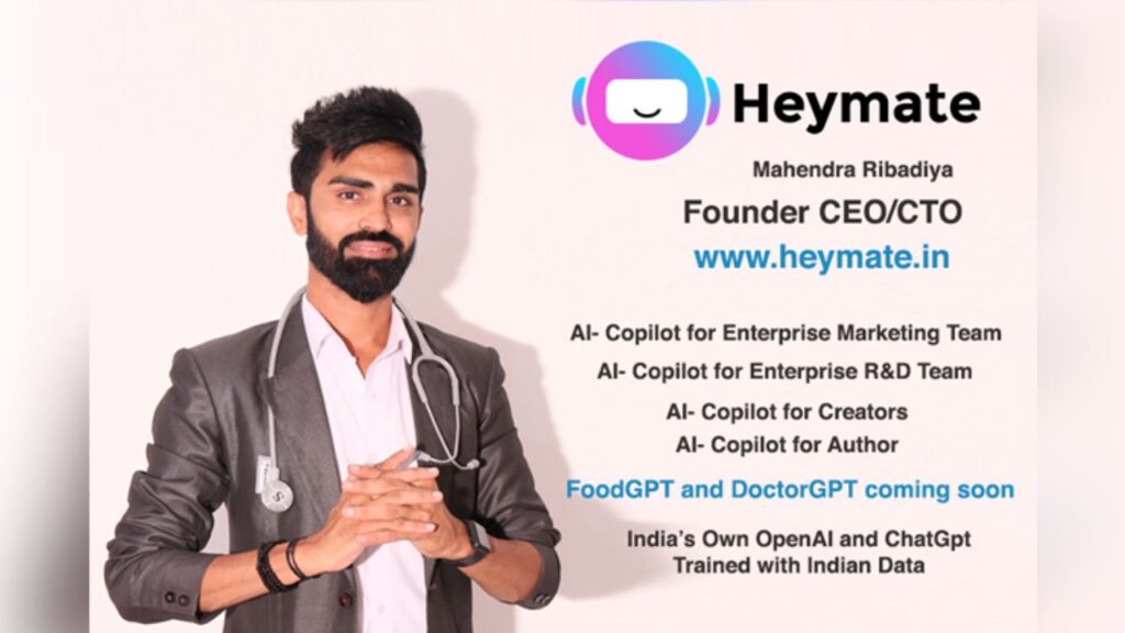 Meet the  Mahendra Ribadiya whose AI startup (HeymateAI) is valued at Rs 108 crore